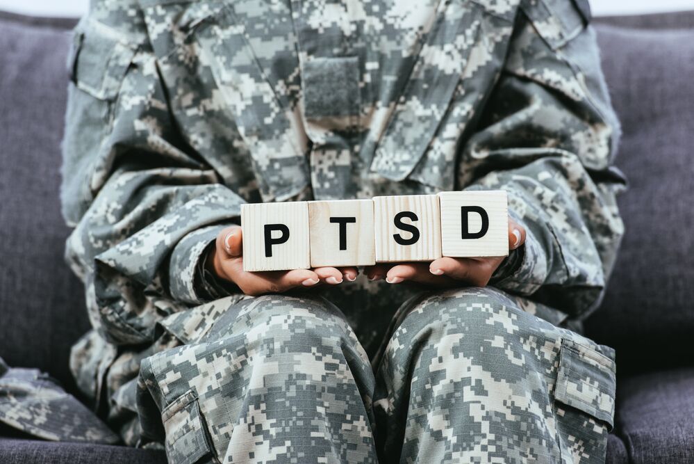 image representing a veteran with PTSD